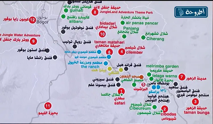 خريطة بونشاك السياحية