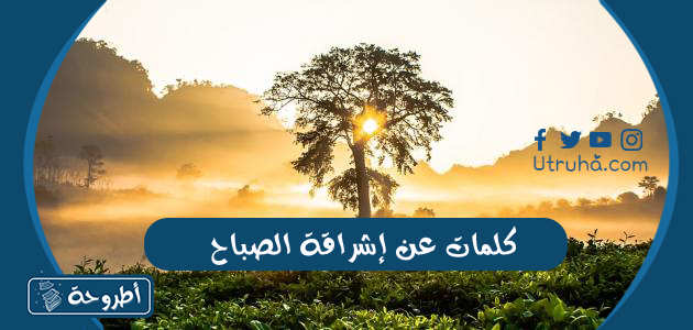 كلمات عن إشراقة الصباح