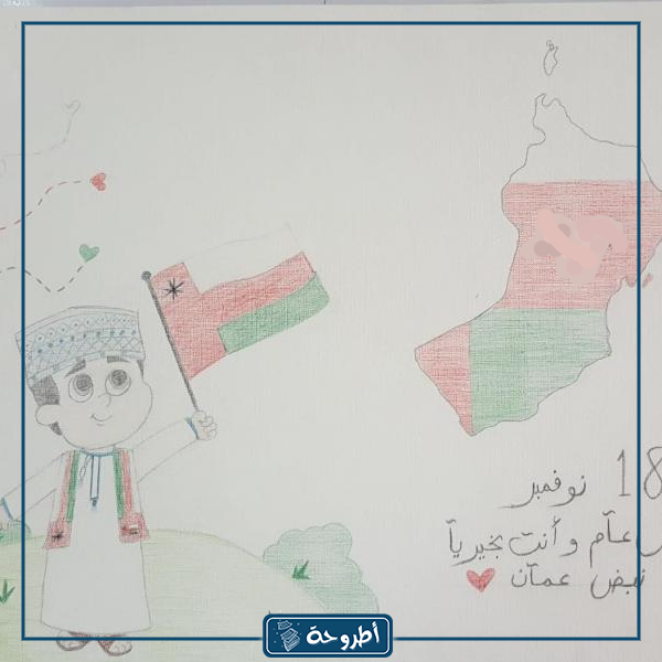 رسومات العيد الوطني العماني سهلة